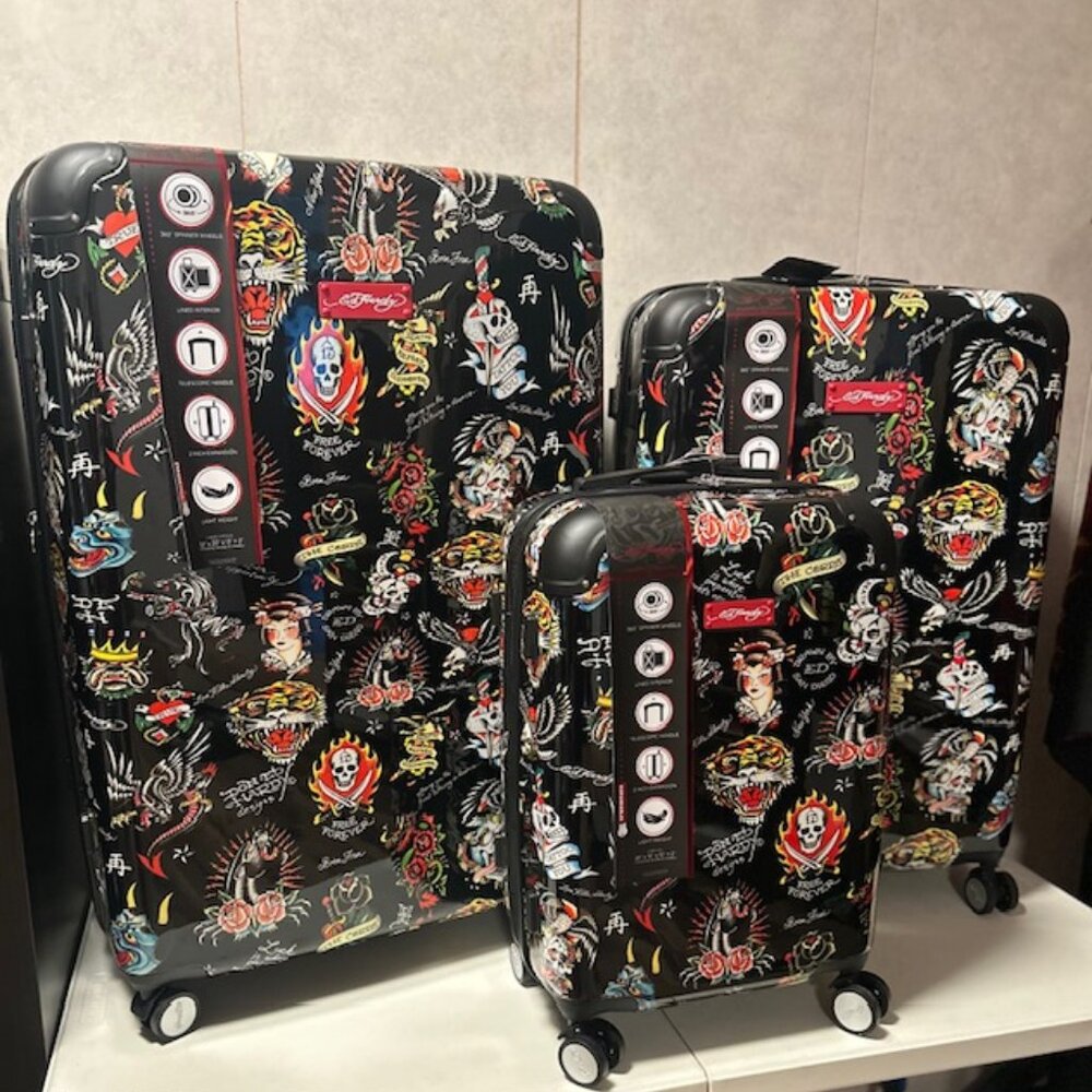 Ed Hardy Medium Check In 28" Expandable Suitcase